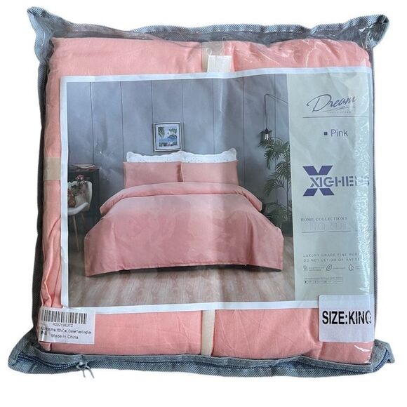 100% Cotton Duvet Cover Set,Ultra Soft with Zipper Closure ＆ Corner Ties - Picture 7 of 7